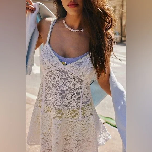 Free People Sun-Sational Mini Slip NWOT - Picture 5 of 10